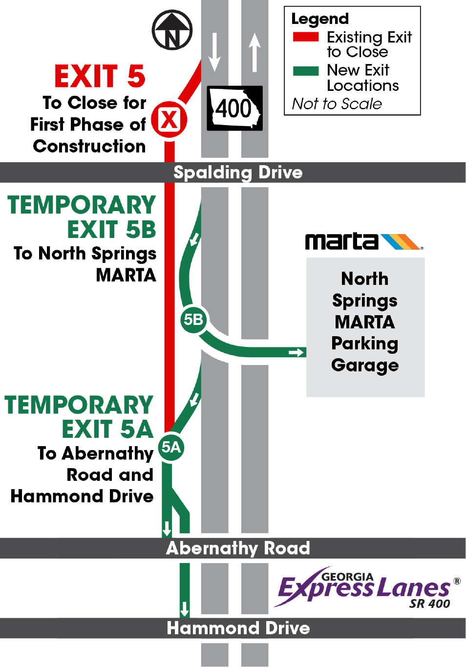 Exit 5 Closed Map